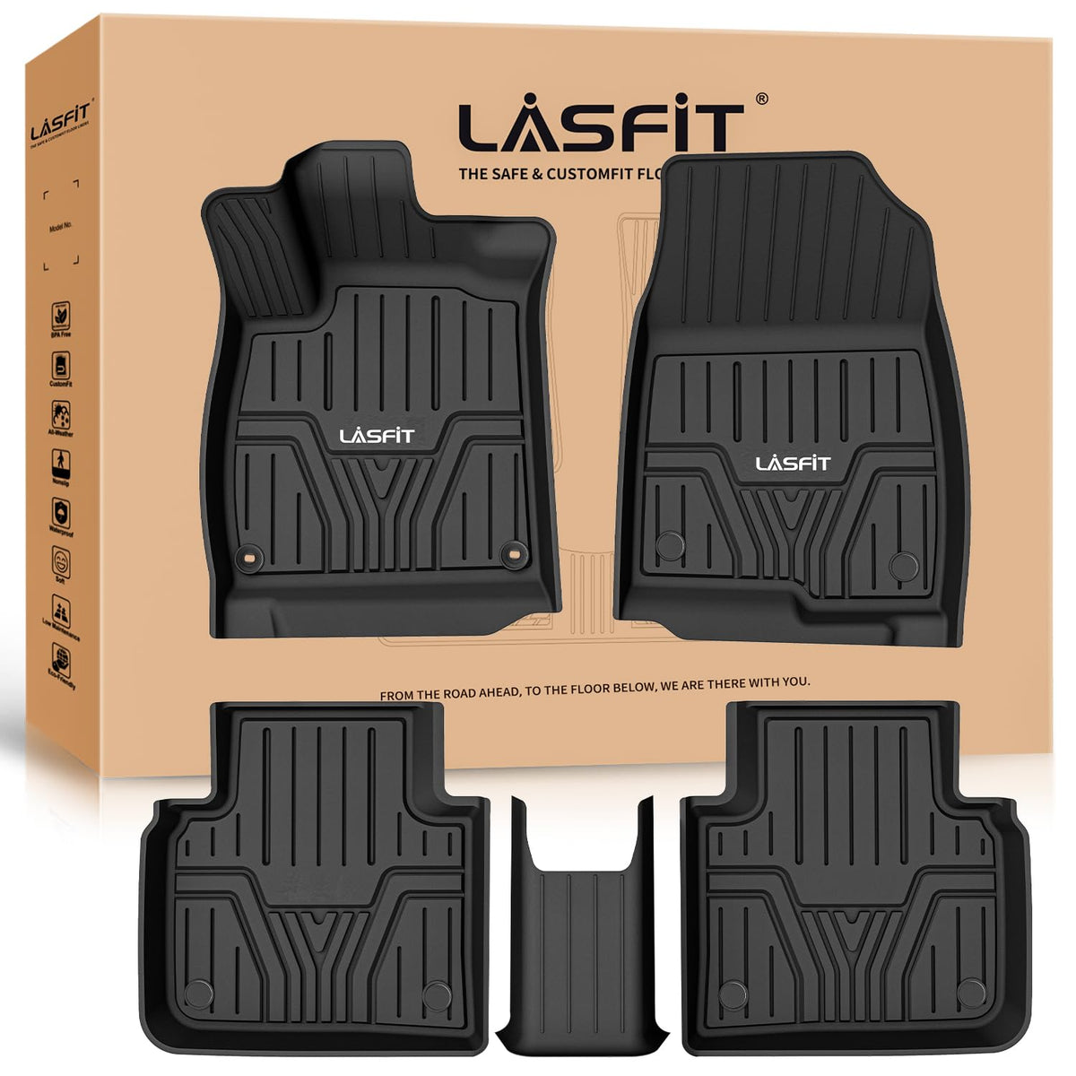 LASFIT All Weather Floor Mats for Honda Civic 2022-2026【Gasoline 】