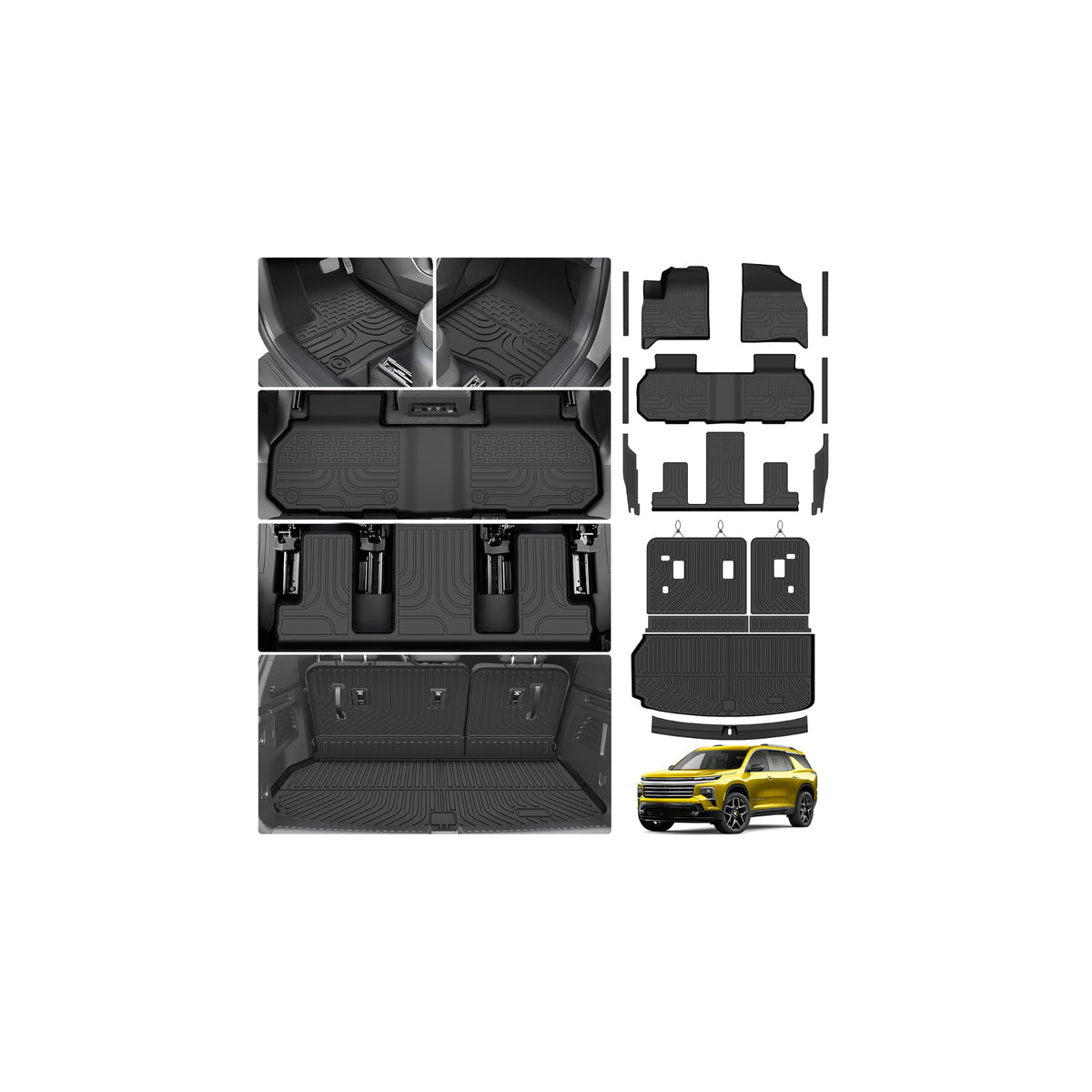KUST Custom Fit Floor Mats for 2019-2025 2026 Nissan Altima Accessories All Weather Floor Mat Carpet Liners Front Rear 2 Row Seat Black Liner TPE