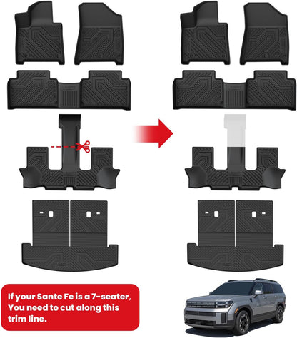 LASFIT Floor Mats for Hyundai Santa Fe Gas 2027 2026 2025 2024