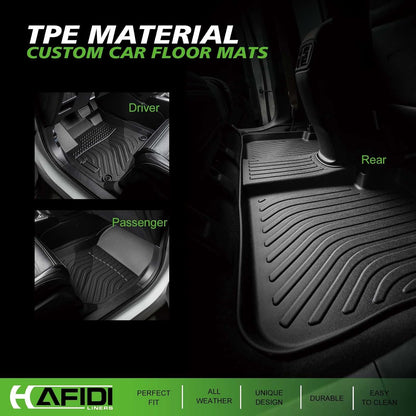 HAFIDI® Floor Mats & Cargo Liner Set Fit for 2023-2027 Kia NIRO & NIRO Hybrid (Not for NIRO EV &NIRO PHEV) All Weather Protection TPE Anti-Slip Floor Liners Custom Accessories -Black