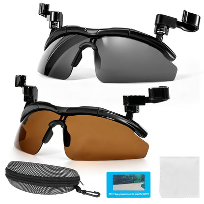 DEECOZY Outdoor Polarized Sunglasses, Fishing Cycling Traveling Flip Cover UV Protection Sunglasses That Can Clip on the Cap