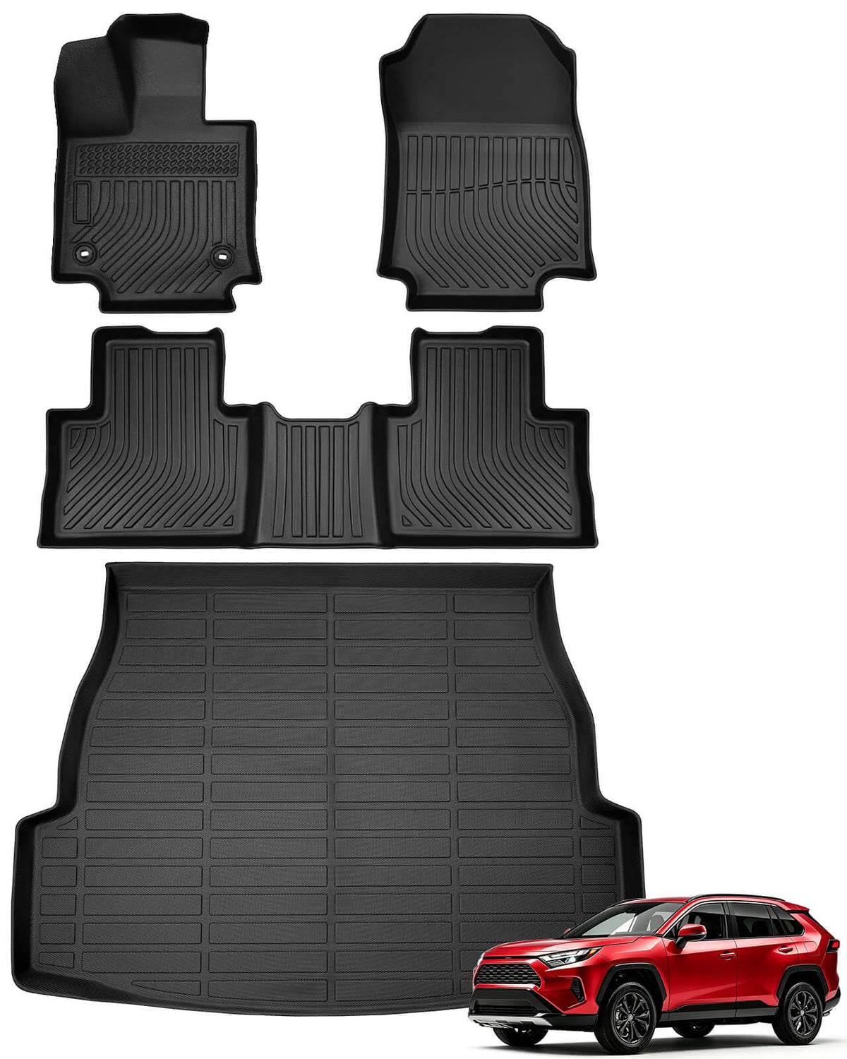 for Toyota Sienna 2013-2020 Floor Mats Cargo Liner Trunk Mat (8 Seater)