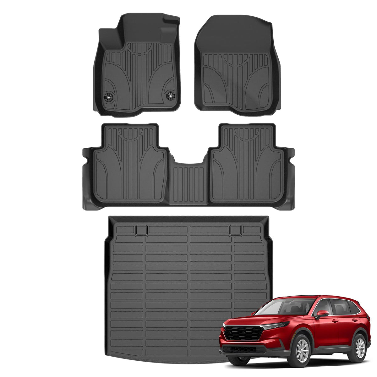 Cartist Floor Mats Fit for Honda HR-V HRV 2023 2024 2025 2026 (Include Hybrid) All Weather Floor Liners Front & 2nd Row Floor Mat for HRV Heavy Duty
