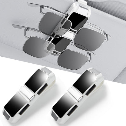 Dsycar 2 Pack Sunglasses Holder for Car, Double Holder Visor Sunglass Clip