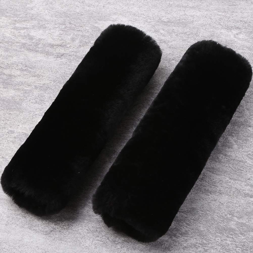 OGLAND 2 Pack Sheepskin Car Seat Belt Cover Pads | Wool Seatbelt Cushions