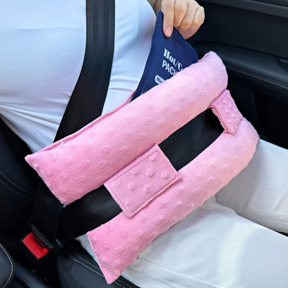 Hysterectomy Pillow Abdominal Surgery Seatbelt Pillows with Pocket Myomectomy Comfort Cushion for Belly Incision Tummy Tuck C-Section Recovery Gifts Women Patients (Minky Black)