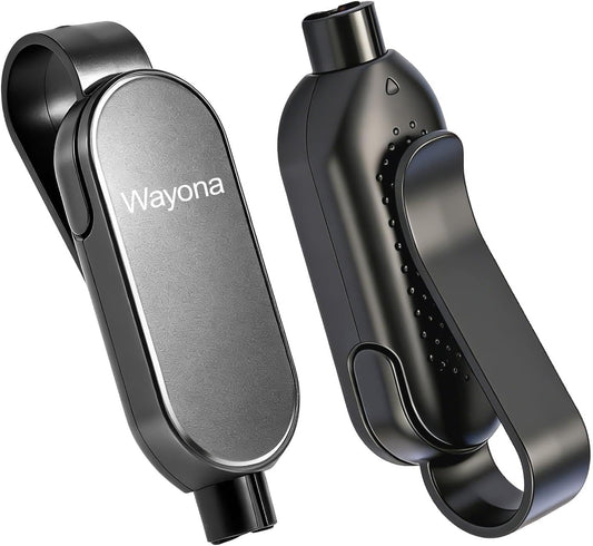 Wayona 2PCS Car Safety Emergency Tool, 2-in-1 Window Breaker & Seatbelt Cutter with Visor Clip, Automotive Escape & Rescue Glass Breaker Tools (Black)