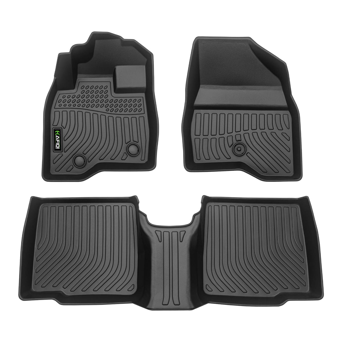 Floor Mats Custom for Toyota Corolla 2009-2013 All Weather Protection TPE Heavy Duty Non-Slip Automotive Floor Liners Fits Front& 2nd Row Full Set Accessories, Black