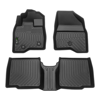 Floor Mats Custom for Toyota Corolla 2009-2013 All Weather Protection TPE Heavy Duty Non-Slip Automotive Floor Liners Fits Front& 2nd Row Full Set Accessories, Black