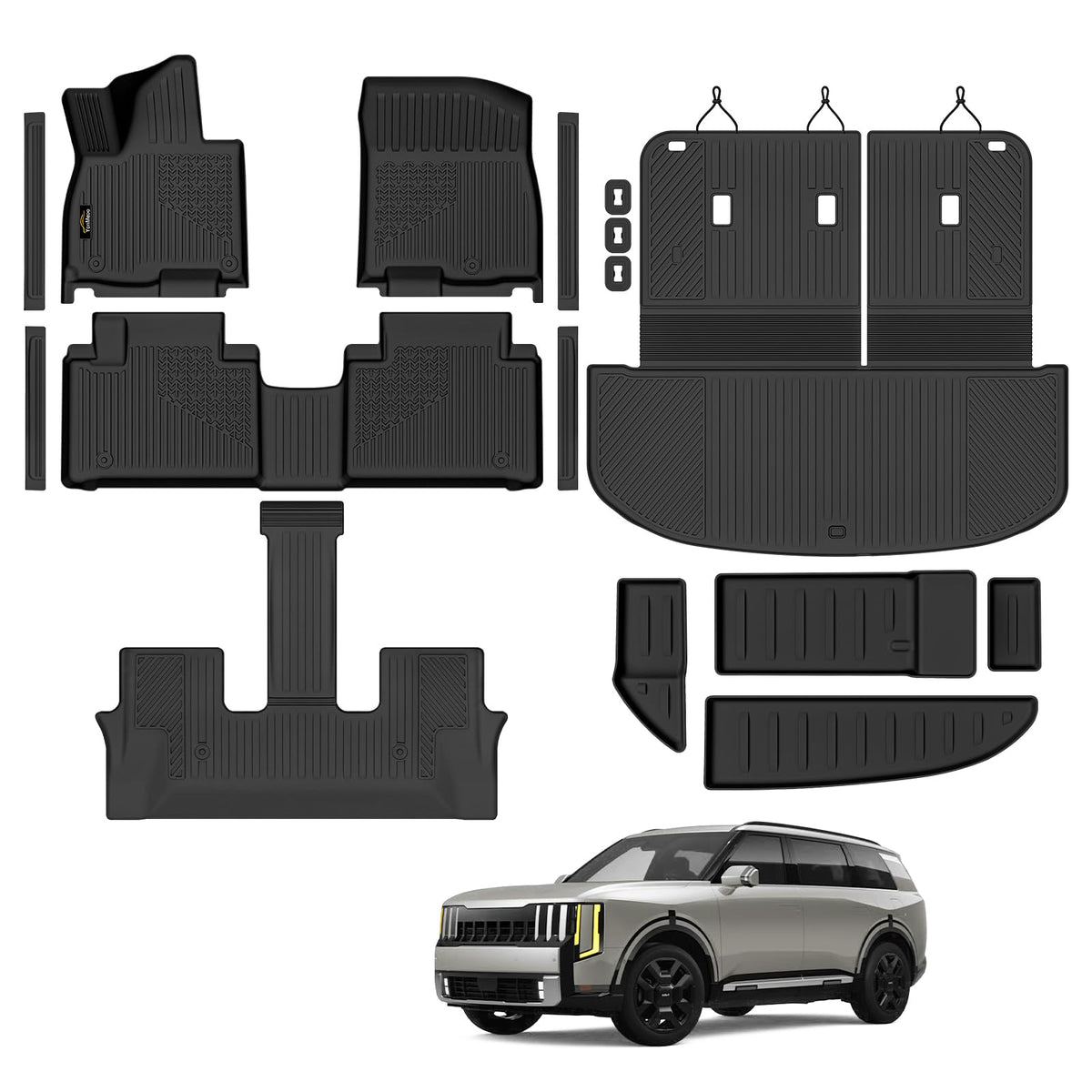 Floor Mats & Cargo Mat & Backrest Mat Custom for Toyota RAV4 Hybrid 2026