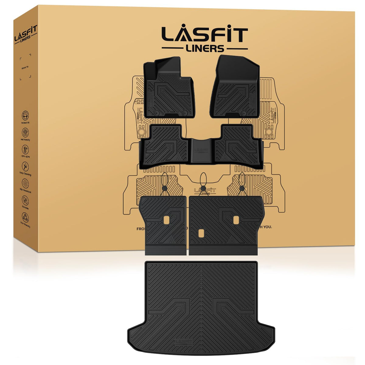 LASFIT Floor Mats for KIA EV9 6-Seat 2026 2025 2024
