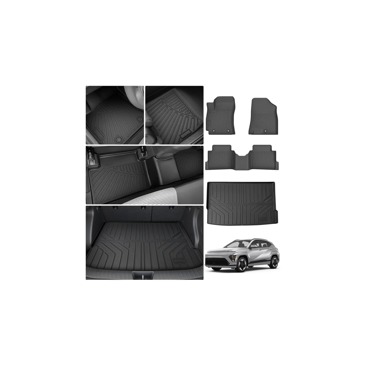 Cartist Floor Mats Fit for Honda HR-V HRV 2023 2024 2025 2026 (Include Hybrid) All Weather Floor Liners Front & 2nd Row Floor Mat for HRV Heavy Duty
