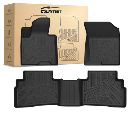 Cartist Floor Mats Fit for Honda HR-V HRV 2023 2024 2025 2026 (Include Hybrid) All Weather Floor Liners Front & 2nd Row Floor Mat for HRV Heavy Duty