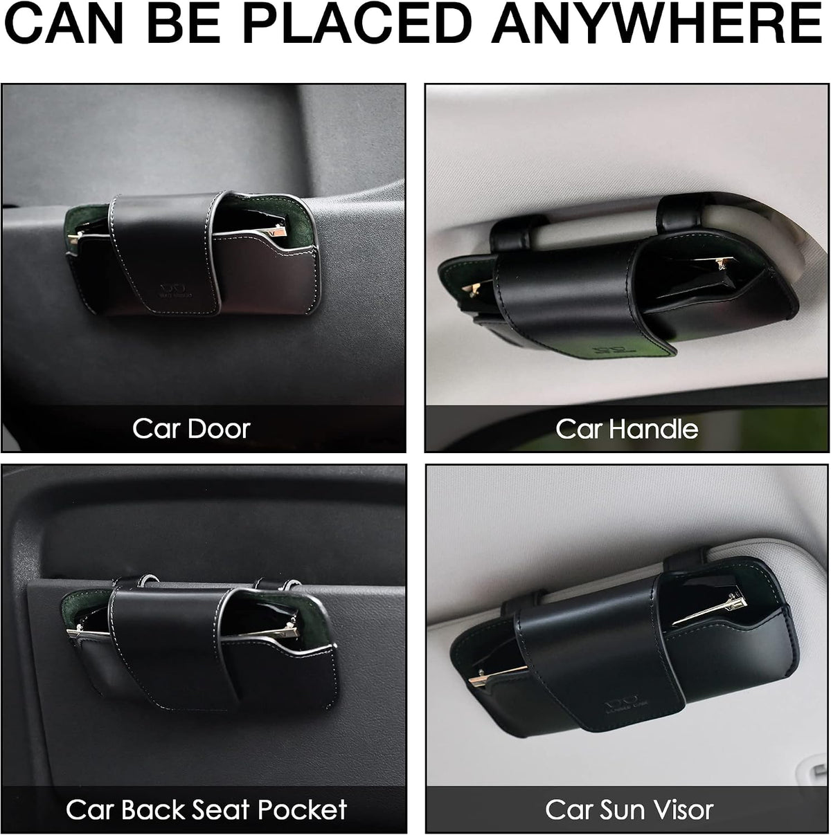 Sunglass Holder for Car Visor Glasses Case Non-Slip Clip Universal for Sunglasses Eyeglasses Car Interior Accessory
