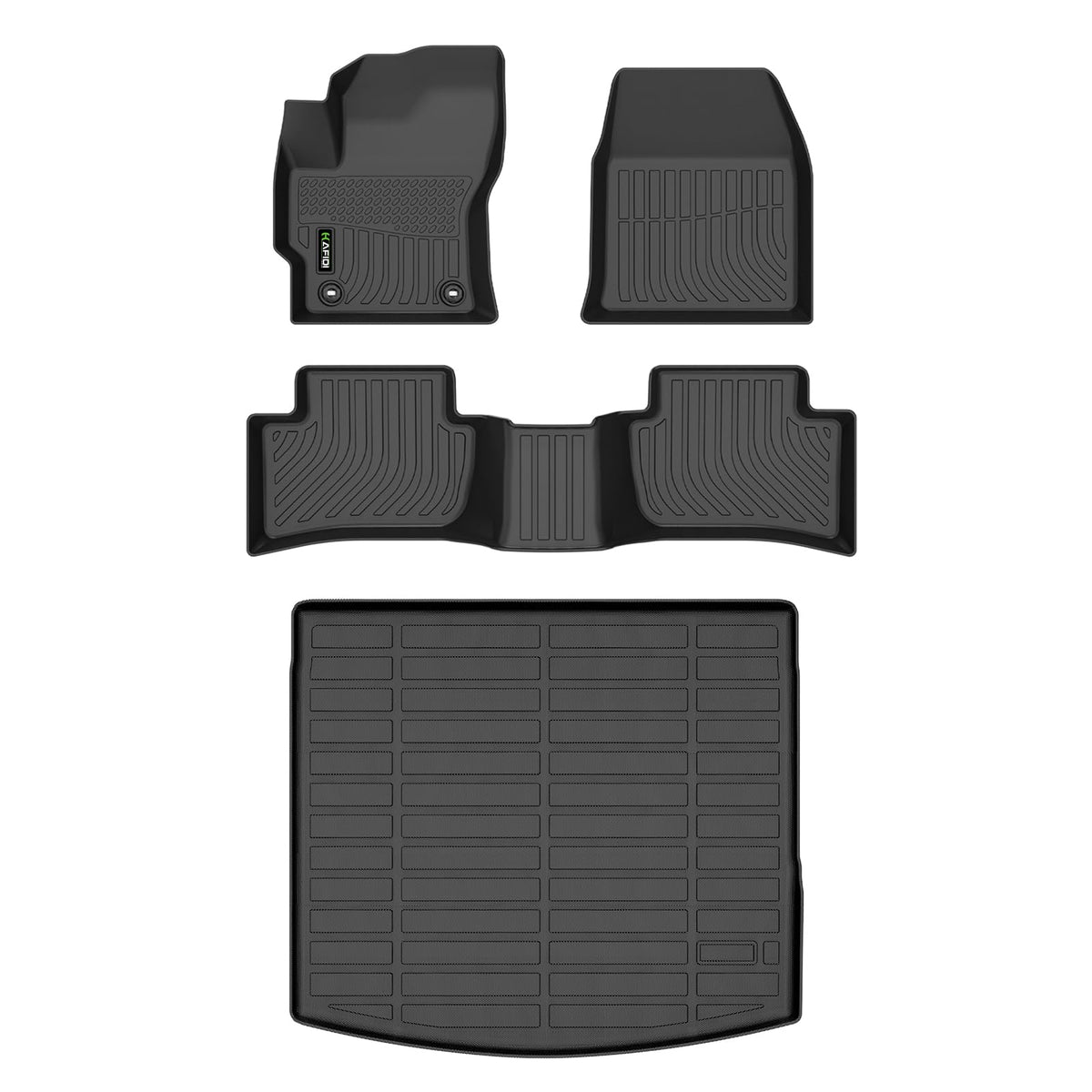 Floor Mats Custom for Toyota Corolla 2009-2013 All Weather Protection TPE Heavy Duty Non-Slip Automotive Floor Liners Fits Front& 2nd Row Full Set Accessories, Black