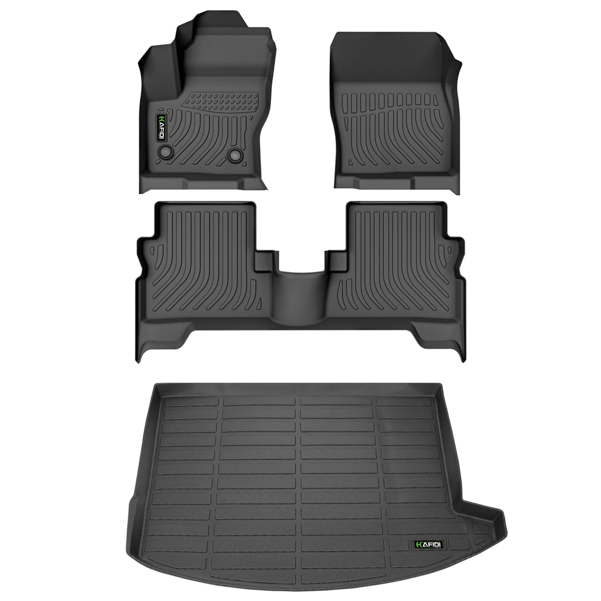 HAFIDI® Floor Mats & Cargo Liner Set Fit for 2023-2027 Kia NIRO & NIRO Hybrid (Not for NIRO EV &NIRO PHEV) All Weather Protection TPE Anti-Slip Floor Liners Custom Accessories -Black