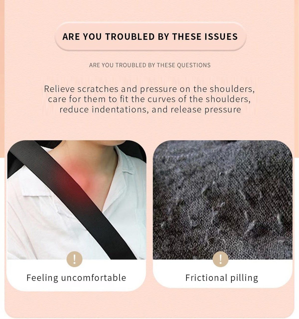 BNTR Car Seat Belt Cover 2 PCS Stocking Stuffers Cute Creative Flower Safety Seatbelt Shoulder Pad Auto Accessory Neck Cushion Protector Seatbelt Shoulder Protector Nice Gift (2-Pack Brown Flower)