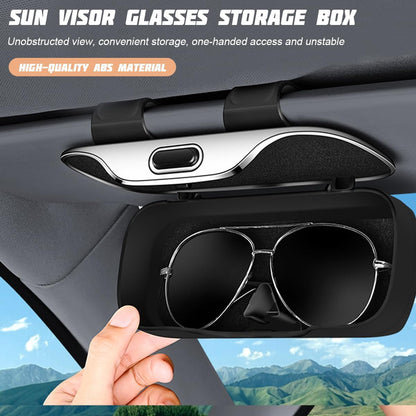 Zipelo 7.09 x 2.56 Inch Car Sun Visor Sunglasses Case, Black