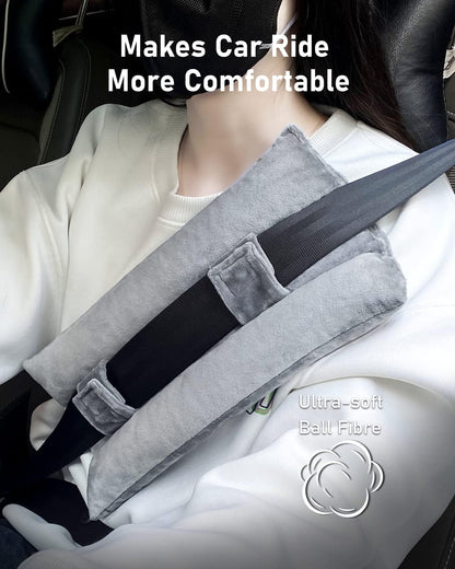 BELINOUS Seat Belt Pillows for Post Mastectomy Surgery (Gray)