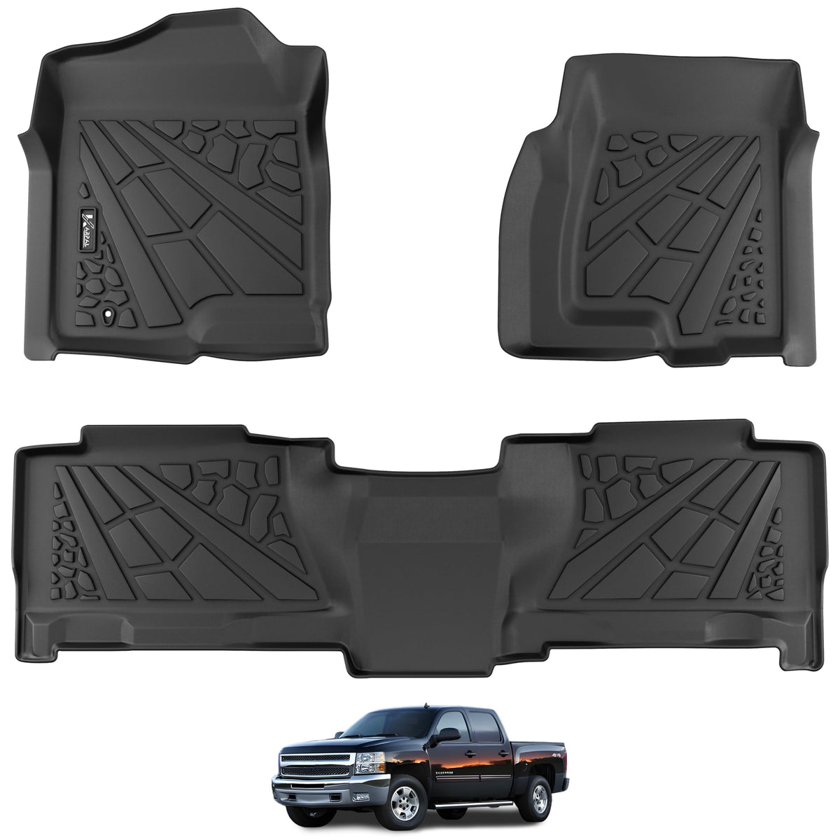 KARPAL Floor Mats for 2017-2026 2027 Chrysler Pacifica 7 Seats (Not Hybrid)