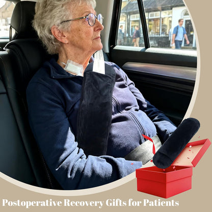 Rounded Corners Seat Belt Pillow for Post Heart Surgery