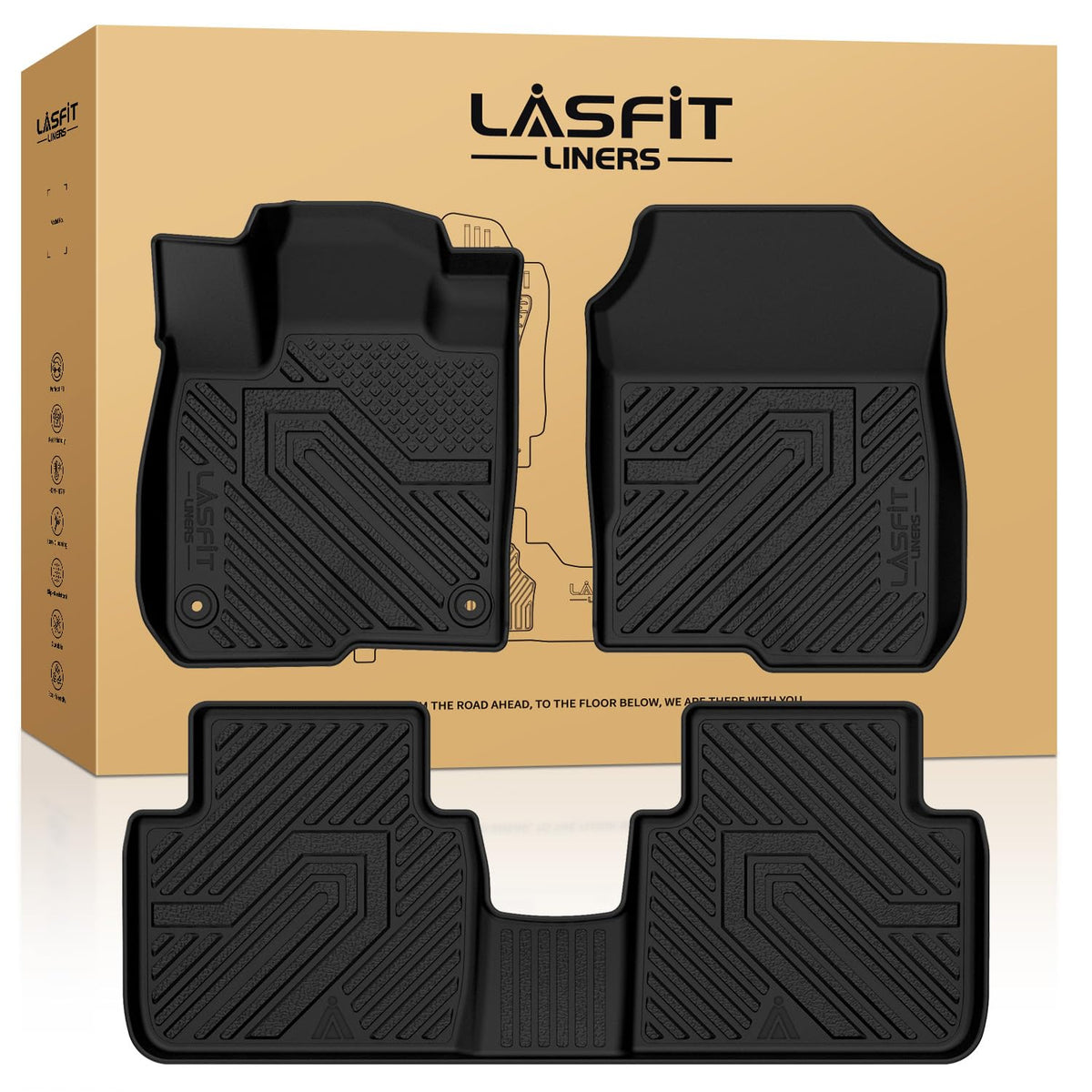 LASFIT All Weather Floor Mats for Honda Civic 2022-2026【Gasoline 】