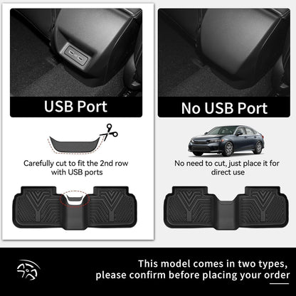 YITAMOTOR Floor Mats Fit 2022-2026 Honda Civic Sedan Gasoline & Hybrid