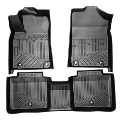 Car Floor Mats for 2012-2018 Ford Focus,All Weather TPE Rubber Full Set Includes 1st 2nd Row Front Maximum Coverage,Non Slip (for 2012-2018 Ford Focus)