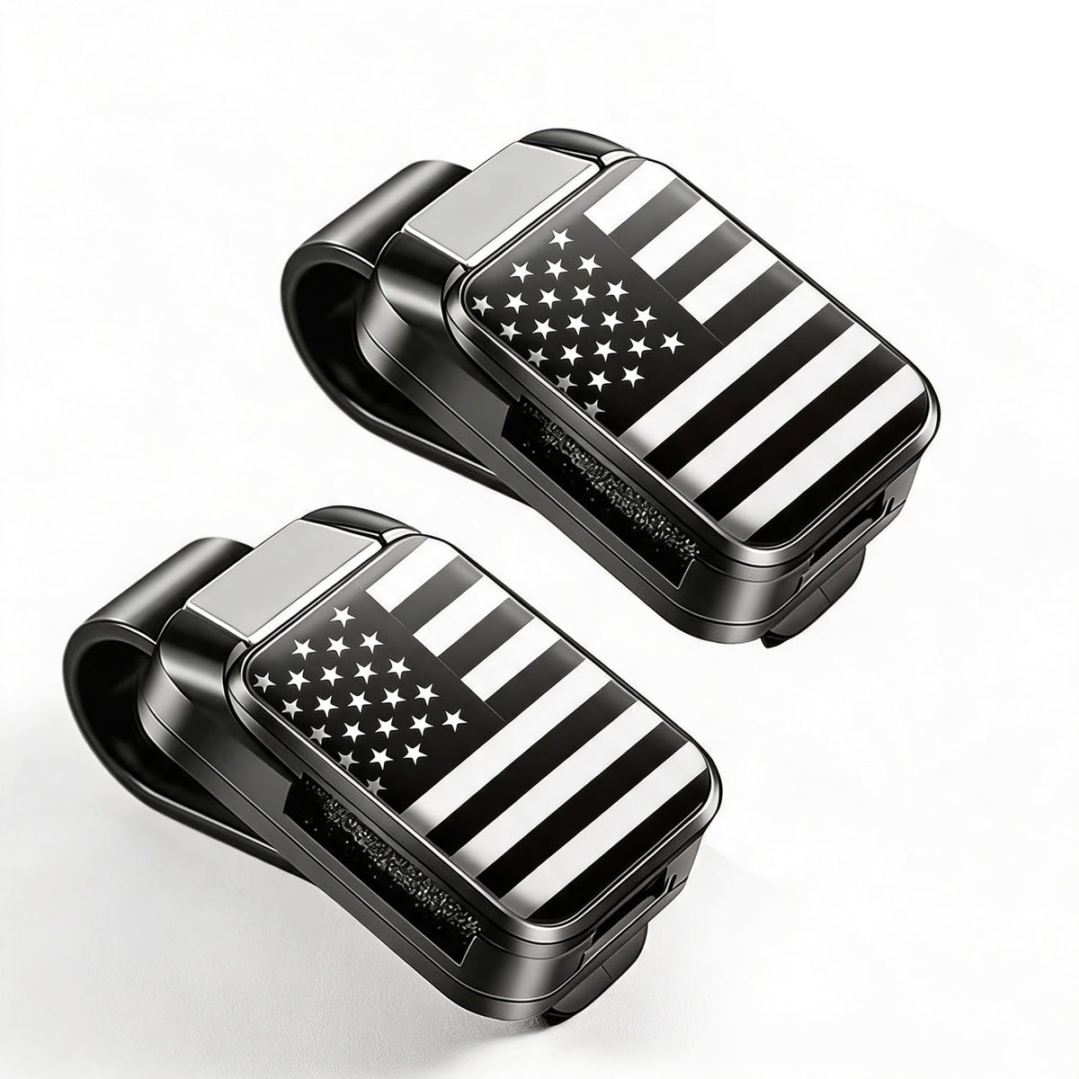 Dsycar 2 Pack Sunglasses Holder for Car, Double Holder Visor Sunglass Clip