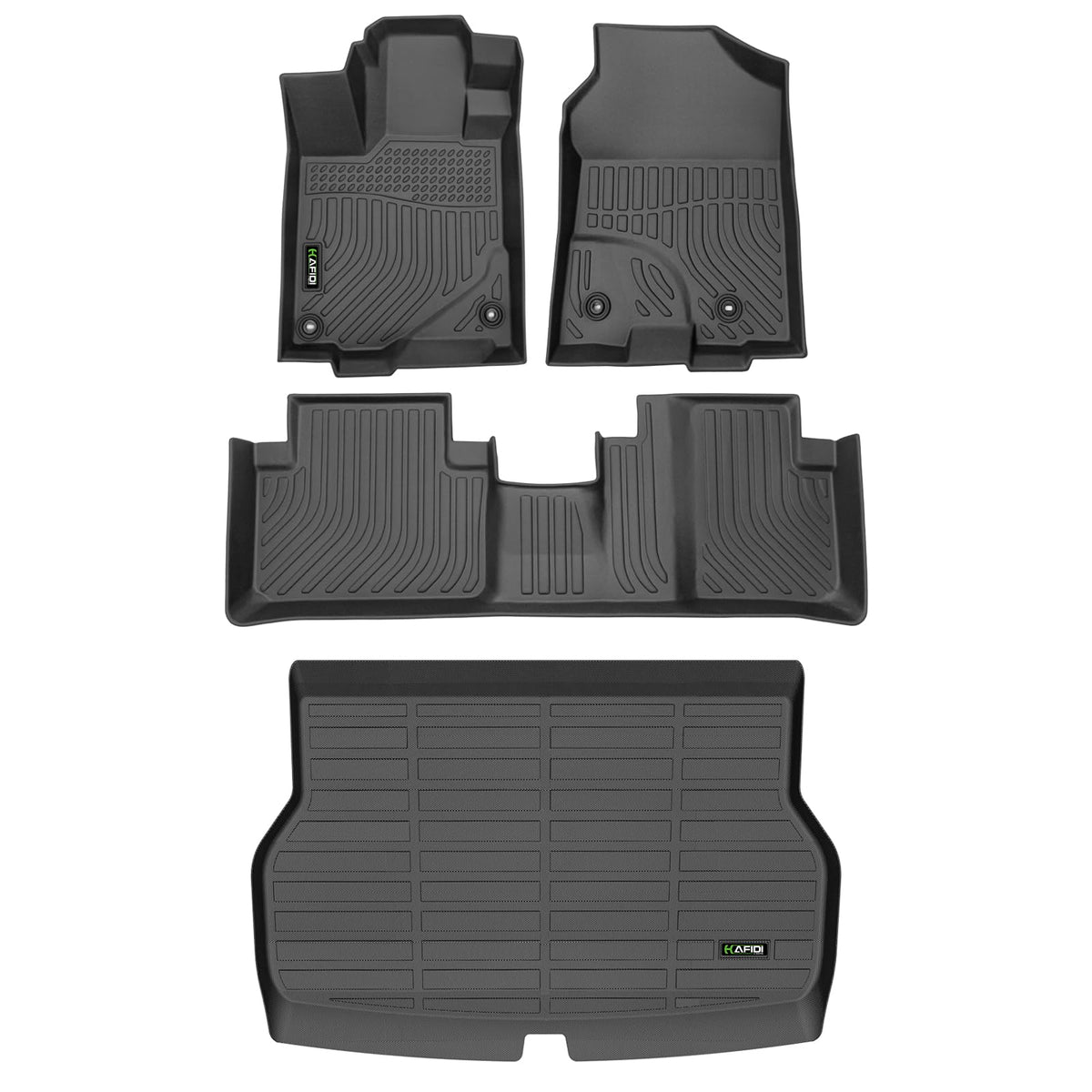 Floor Mats Custom for Toyota Corolla 2009-2013 All Weather Protection TPE Heavy Duty Non-Slip Automotive Floor Liners Fits Front& 2nd Row Full Set Accessories, Black