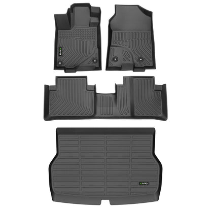Floor Mats Custom for Toyota Corolla 2009-2013 All Weather Protection TPE Heavy Duty Non-Slip Automotive Floor Liners Fits Front& 2nd Row Full Set Accessories, Black