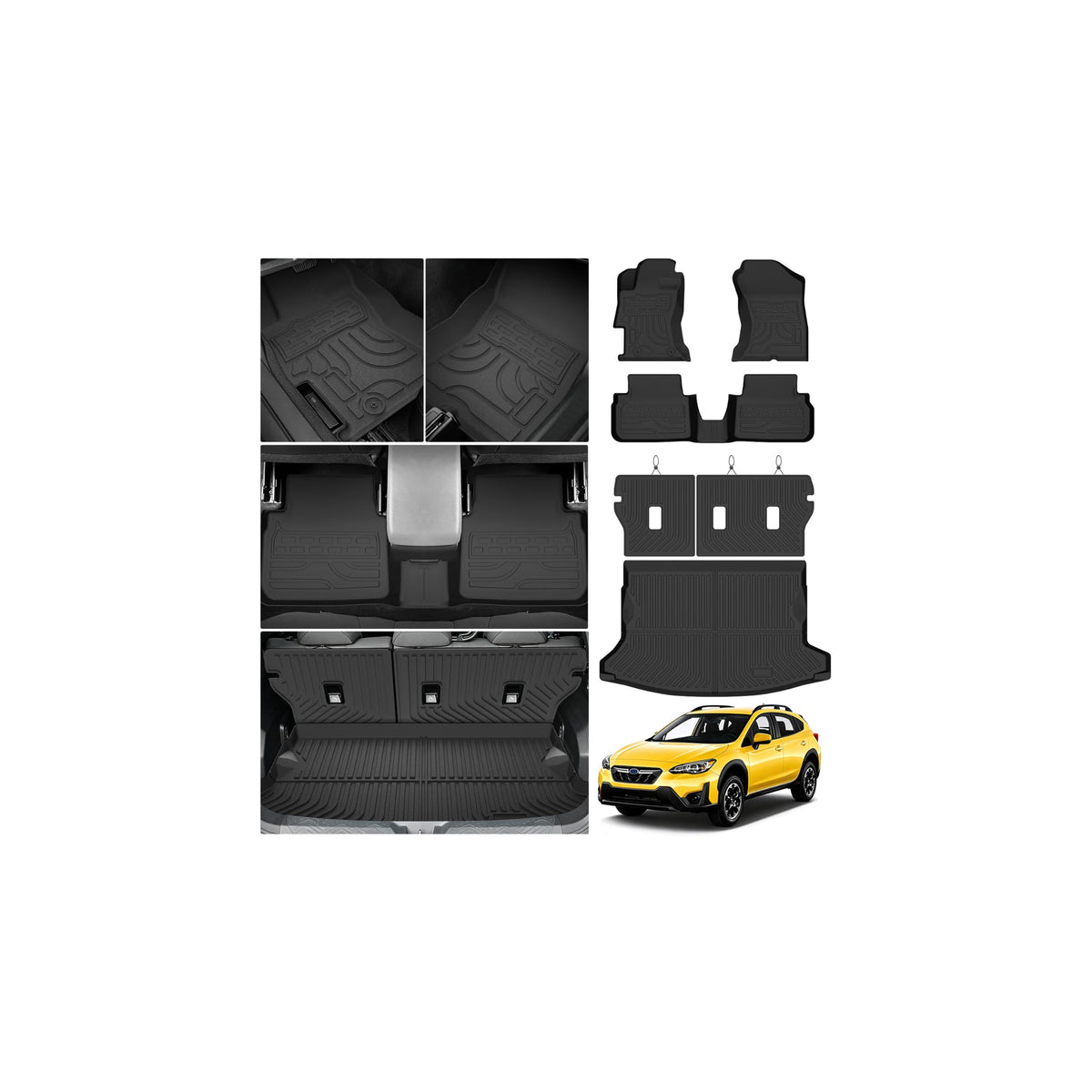 KUST Custom Fit Floor Mats for 2019-2025 2026 Nissan Altima Accessories All Weather Floor Mat Carpet Liners Front Rear 2 Row Seat Black Liner TPE