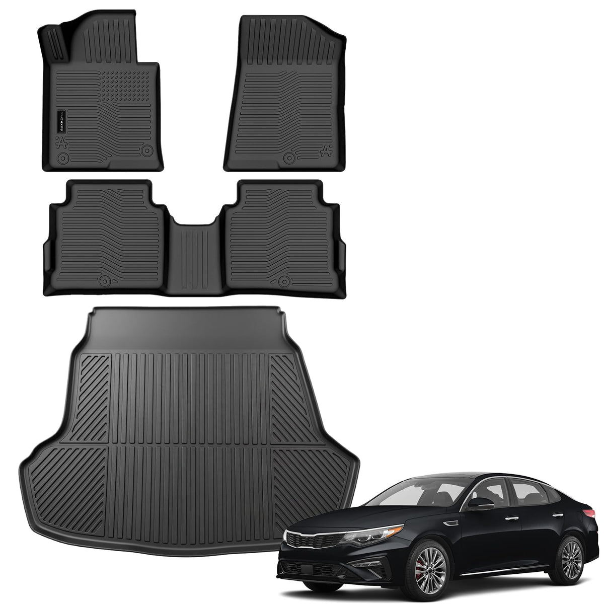 AUXKO Floor Mats Cargo Mat Backrest Mat for 2027 Kia Telluride Hybrid