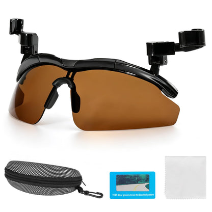 DEECOZY Outdoor Polarized Sunglasses, Fishing Cycling Traveling Flip Cover UV Protection Sunglasses That Can Clip on the Cap