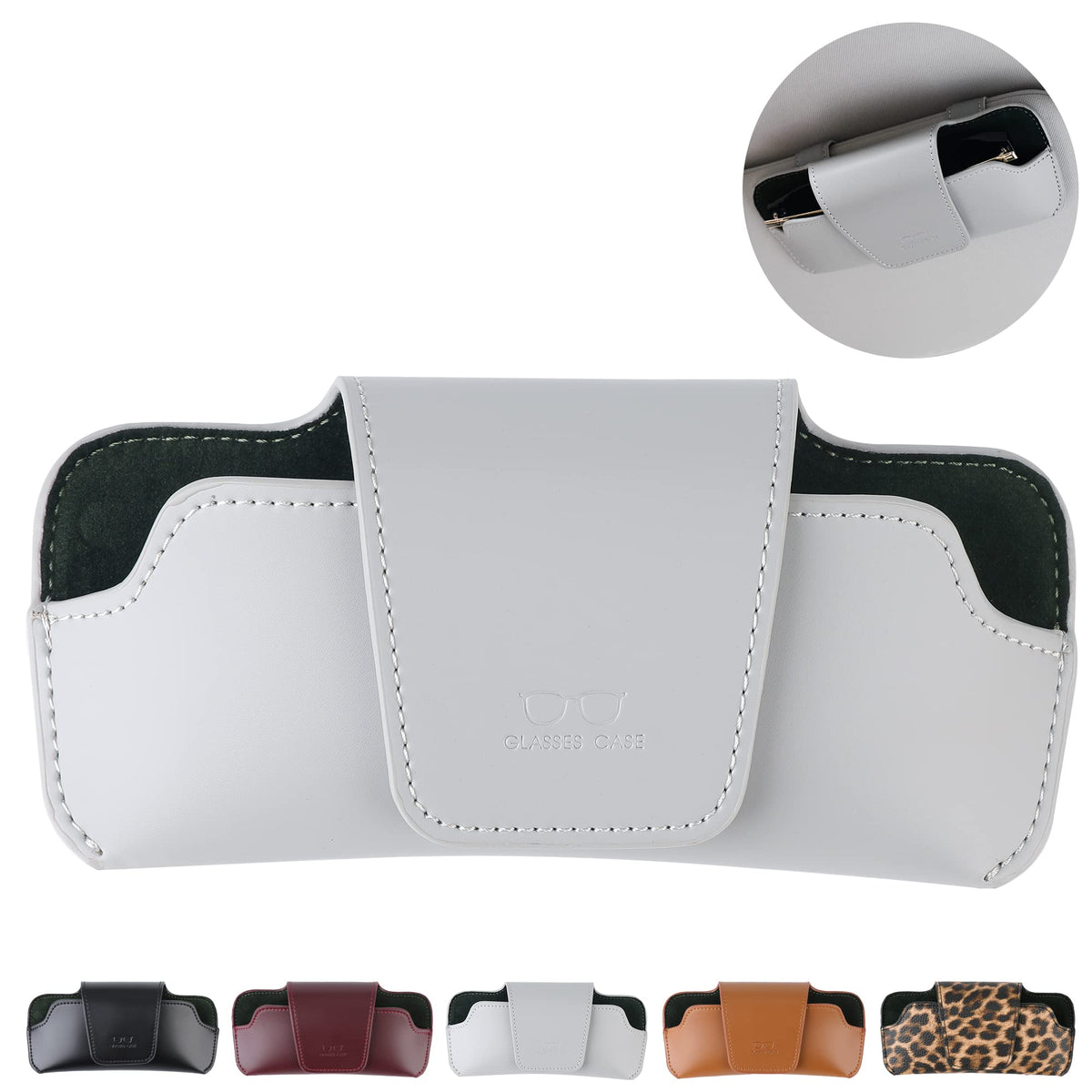 Sunglass Holder for Car Visor Glasses Case Non-Slip Clip Universal for Sunglasses Eyeglasses Car Interior Accessory