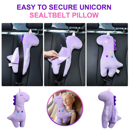 Unicorn Seat Belt Pillow Kids Unicorn Seat Belt Cover, Car Pillow for Kids