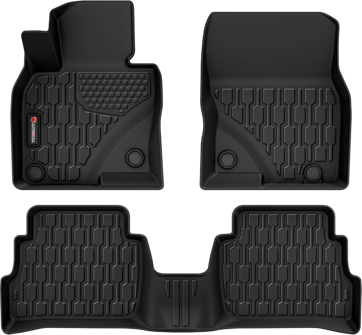 Floor Mats Compatible with Mazda CX-5 2017-2025, All Weather TPE Floor Liners, Custom Fit Car mats, 1st & 2nd Row, Black