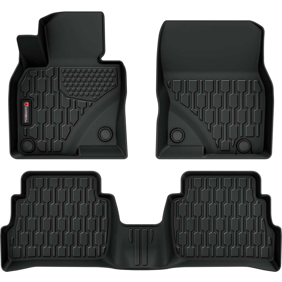 Floor Mats Compatible with Mazda CX-5 2017-2025, All Weather TPE Floor Liners, Custom Fit Car mats, 1st & 2nd Row, Black