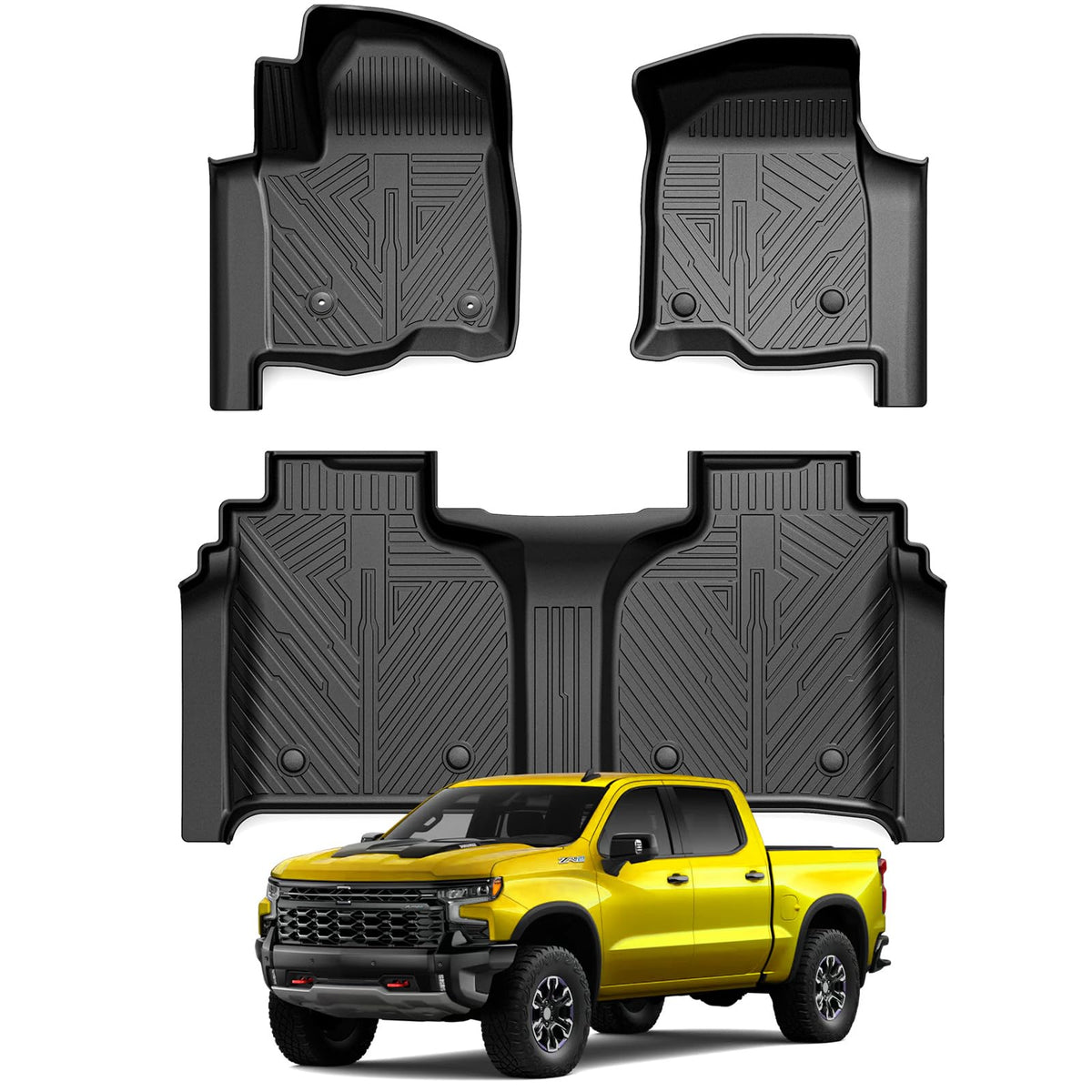 KUST Custom Fit Floor Mats for 2019-2025 2026 Nissan Altima Accessories All Weather Floor Mat Carpet Liners Front Rear 2 Row Seat Black Liner TPE