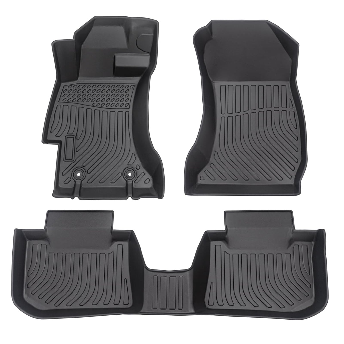 Car Floor Mats for 2012-2017 Chevy Equinox &GMC Terrain/Terrain Denali,All Weather TPE Full Set Includes 1st 2nd Row Front (for 12-17 Chevrolet Equinox/GMC Terrain/Denali)