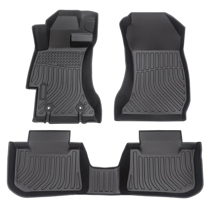 Car Floor Mats for 2012-2017 Chevy Equinox &GMC Terrain/Terrain Denali,All Weather TPE Full Set Includes 1st 2nd Row Front (for 12-17 Chevrolet Equinox/GMC Terrain/Denali)