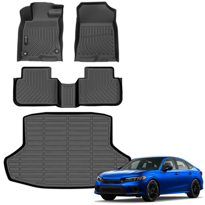 AUXKO All Weather Floor Mats for Honda Accord Sedan 2013-2017