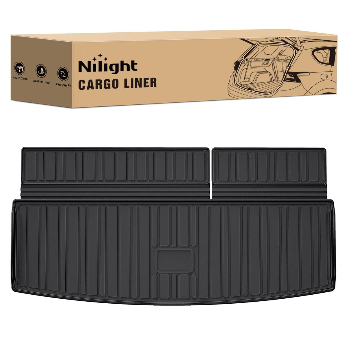 Nilight TPE Floor Mats for Ford F250 F350 F450 Super Duty Crew Cab