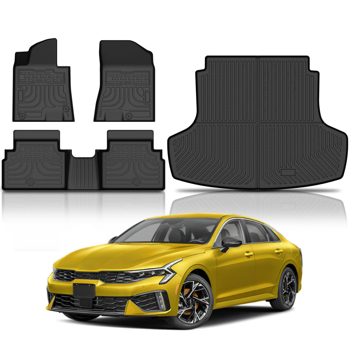 KUST Custom Fit Floor Mats for 2019-2025 2026 Nissan Altima Accessories All Weather Floor Mat Carpet Liners Front Rear 2 Row Seat Black Liner TPE