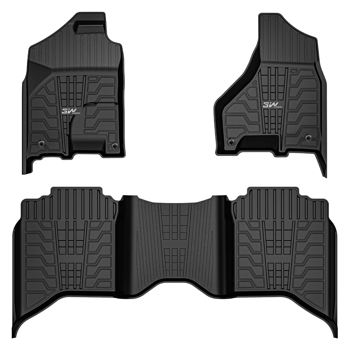 3W Floor Mats for Chevrolet Chevy Colorado/GMC Canyon Crew Cab 2023-2026