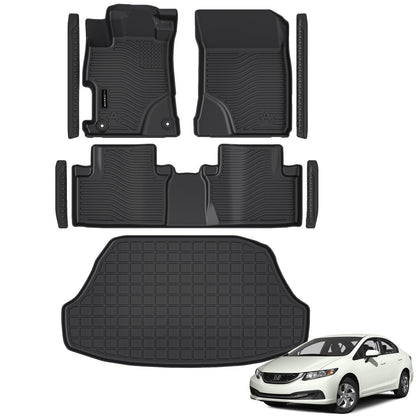 AUXKO All Weather Floor Mats for Honda Accord Sedan 2013-2017