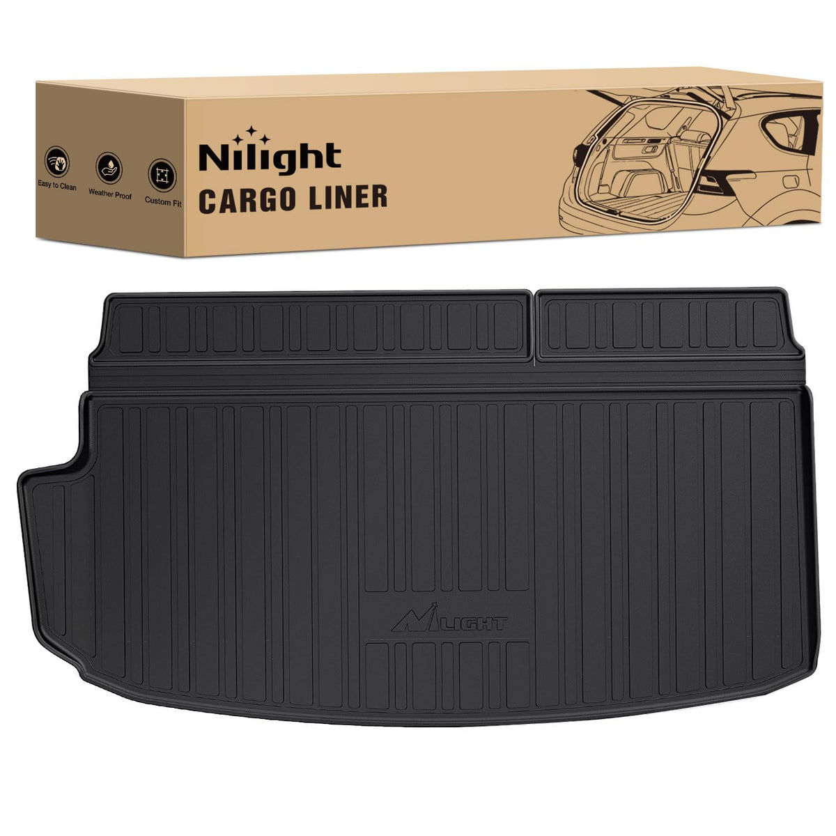 Nilight TPE Floor Mats for Chevy Silverado GMC Sierra Extended Cab