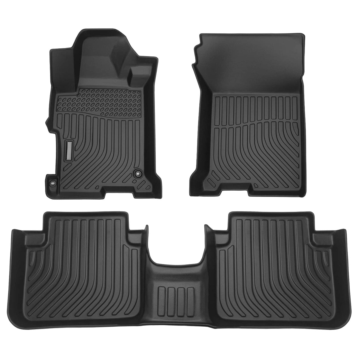 Car Floor Mats for 2012-2017 Chevy Equinox &GMC Terrain/Terrain Denali,All Weather TPE Full Set Includes 1st 2nd Row Front (for 12-17 Chevrolet Equinox/GMC Terrain/Denali)