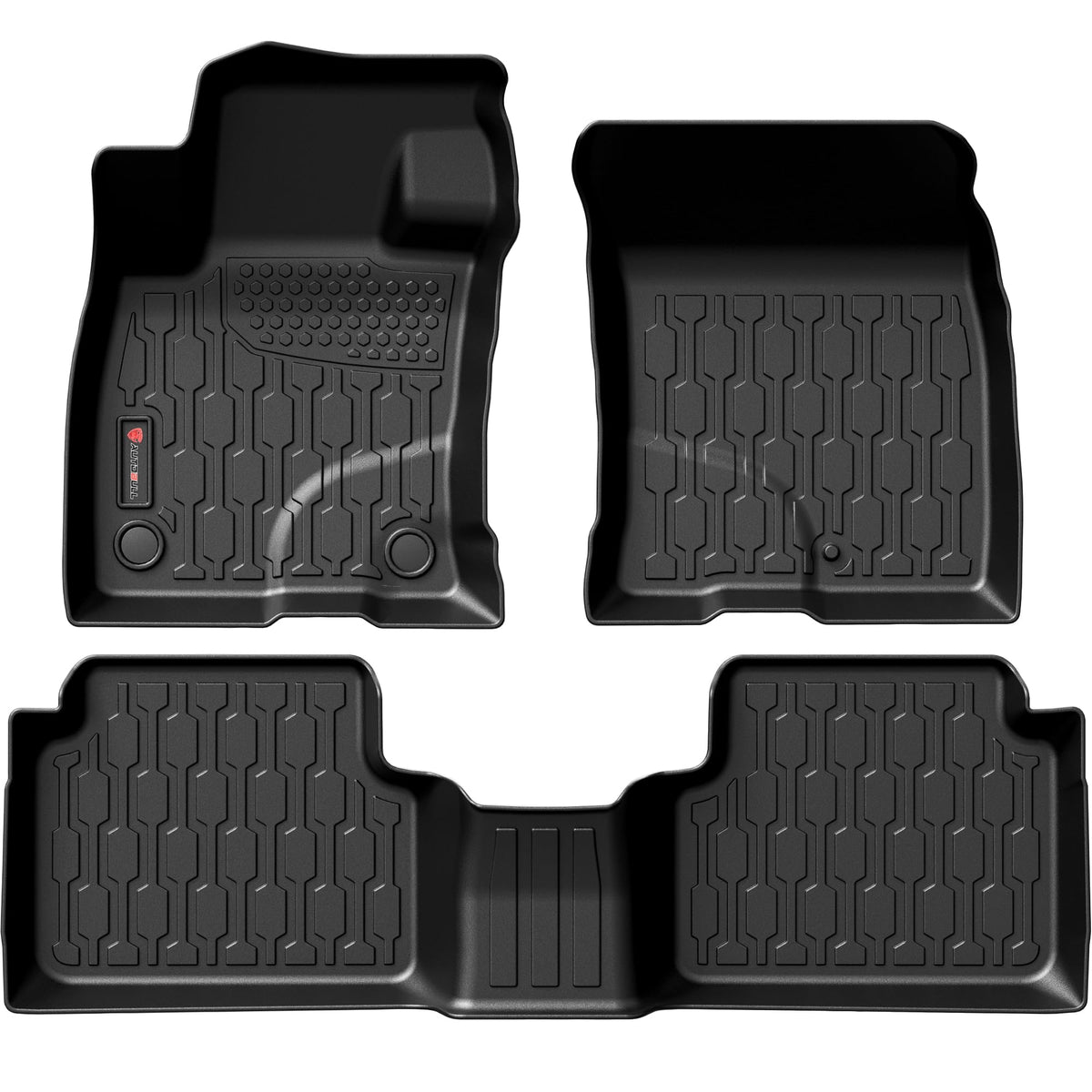 Floor Mats Compatible with Mazda CX-5 2017-2025, All Weather TPE Floor Liners, Custom Fit Car mats, 1st & 2nd Row, Black