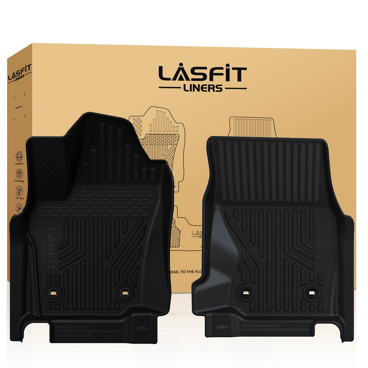 LASFIT Floor Mats for Toyota 4Runner 2013-2024 & for Lexus GX460 2014-2023